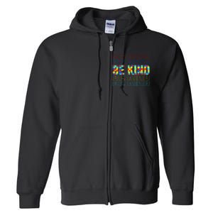 Be Kind Autism Awareness Special Education Autism Teacher Full Zip Hoodie