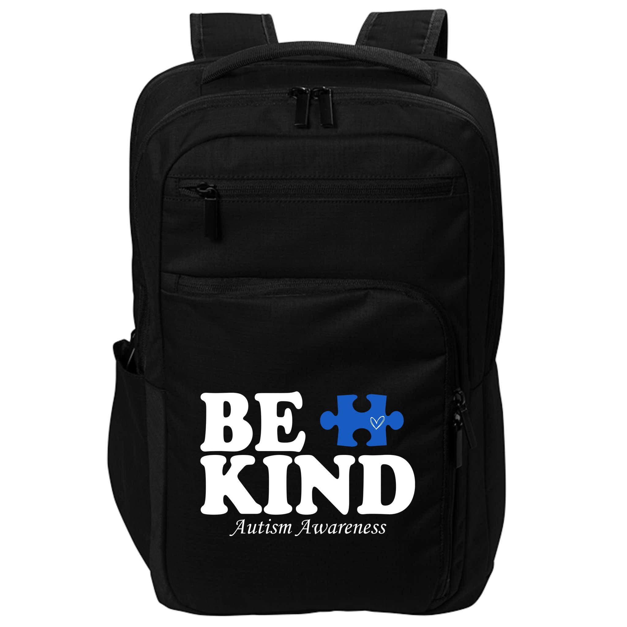 Be Kind Autism Awareness Puzzle Impact Tech Backpack