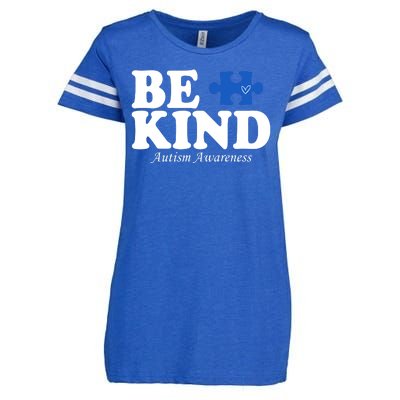 Be Kind Autism Awareness Puzzle Enza Ladies Jersey Football T-Shirt