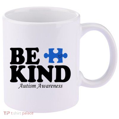 Be Kind Autism Awareness Puzzle 11oz C Handle Ceramic Mug