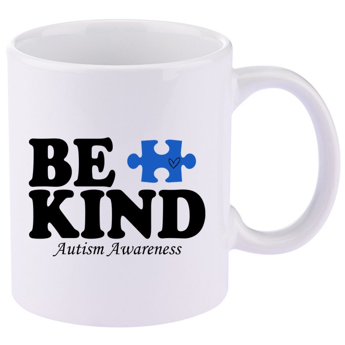 Be Kind Autism Awareness Puzzle 11oz C Handle Ceramic Mug