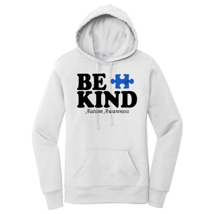 Be Kind Autism Awareness Puzzle Women's Pullover Hoodie