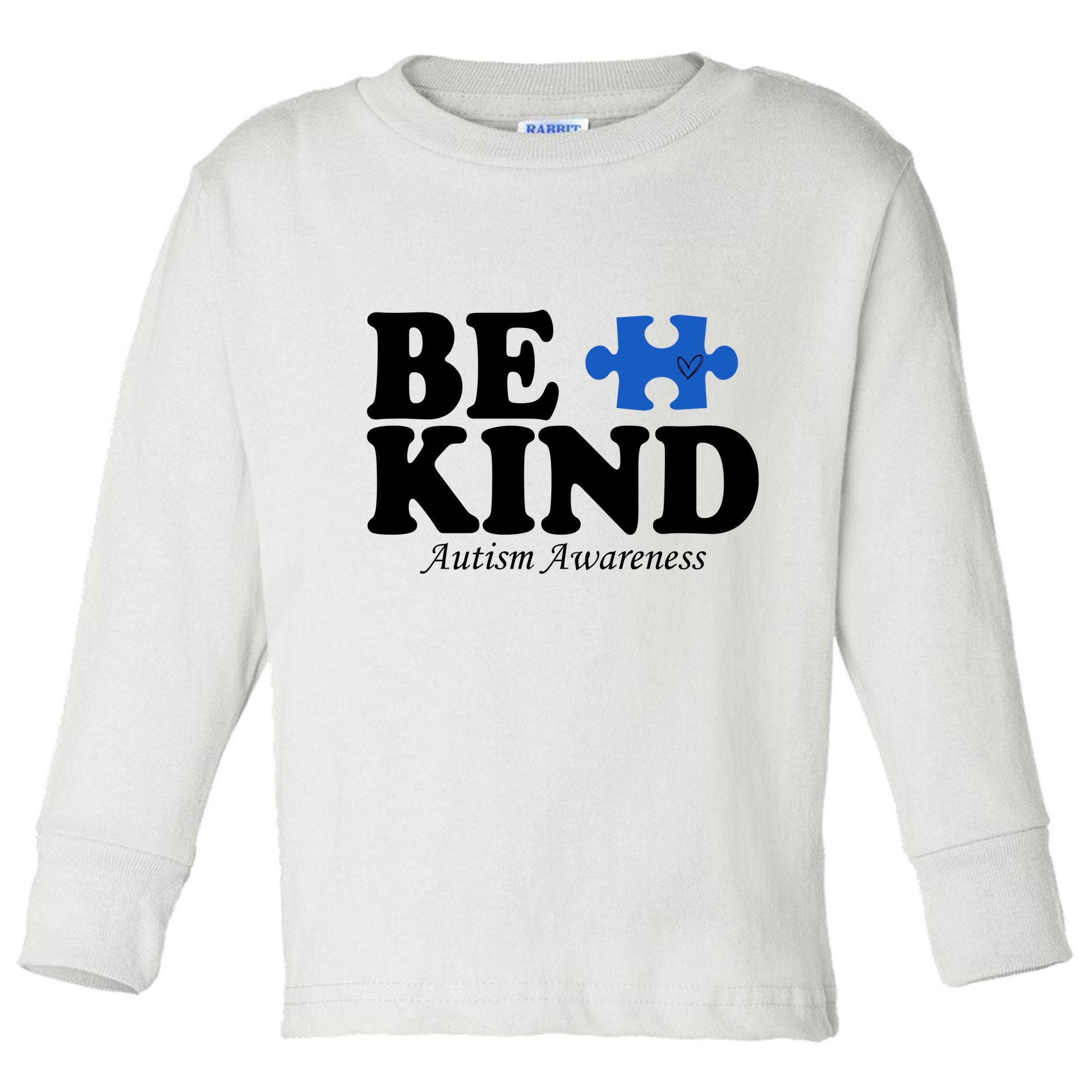 Be Kind Autism Awareness Puzzle Toddler Long Sleeve Shirt