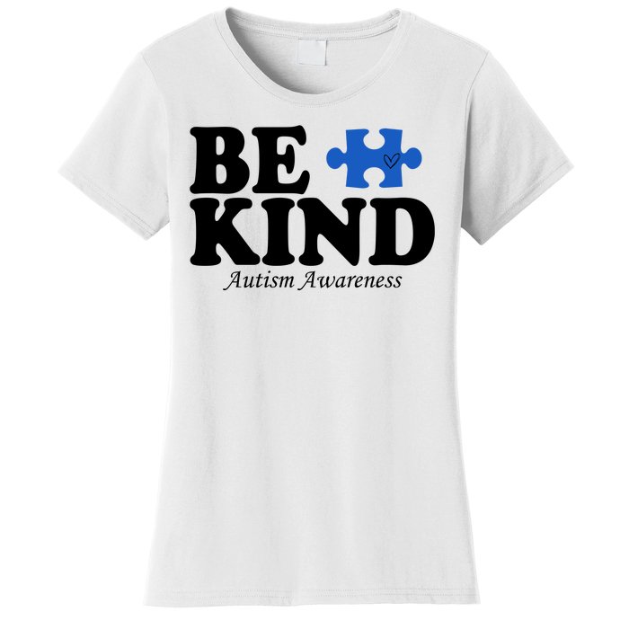 Be Kind Autism Awareness Puzzle Women's T-Shirt