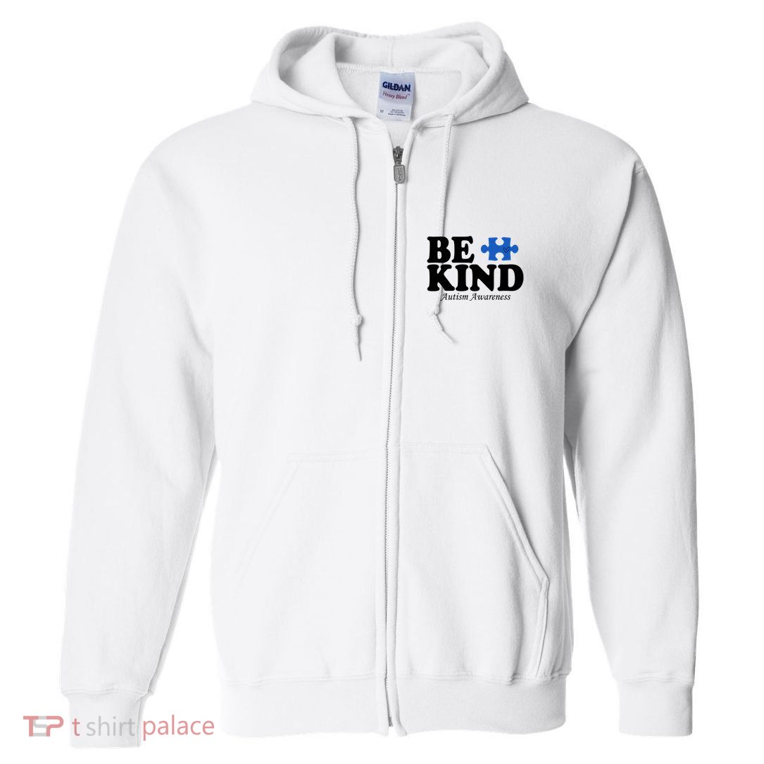 Be Kind Autism Awareness Puzzle Full Zip Hoodie