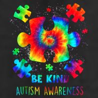 Be Kind Autism Awareness Rainbow 7 Panel Mesh Trucker Snapback Hat