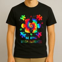 Be Kind Autism Awareness Rainbow T-Shirt