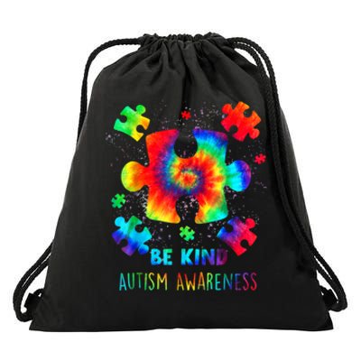 Be Kind Autism Awareness Rainbow Drawstring Bag