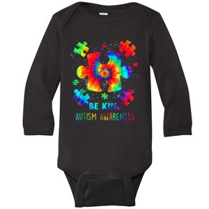 Be Kind Autism Awareness Rainbow Baby Long Sleeve Bodysuit