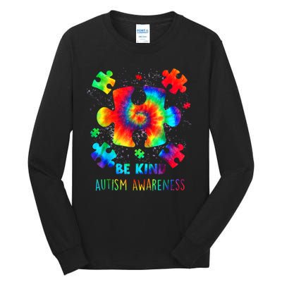 Be Kind Autism Awareness Rainbow Tall Long Sleeve T-Shirt