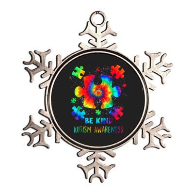 Be Kind Autism Awareness Rainbow Metallic Star Ornament