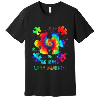 Be Kind Autism Awareness Rainbow Premium T-Shirt