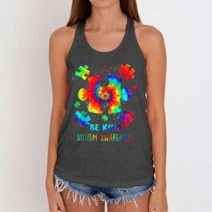 Be Kind Autism Awareness Rainbow Women's Knotted Racerback Tank