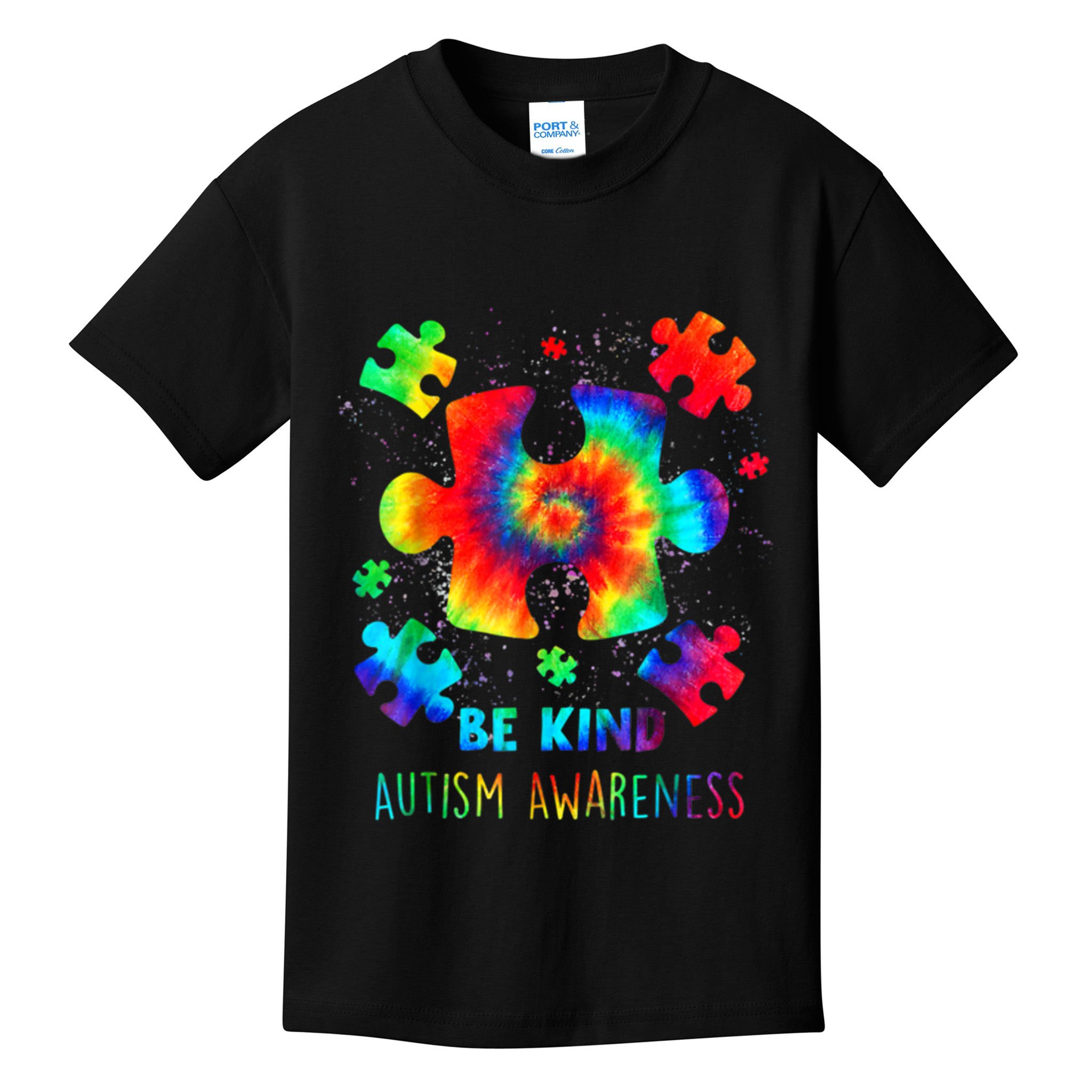 Be Kind Autism Awareness Rainbow Kids T-Shirt