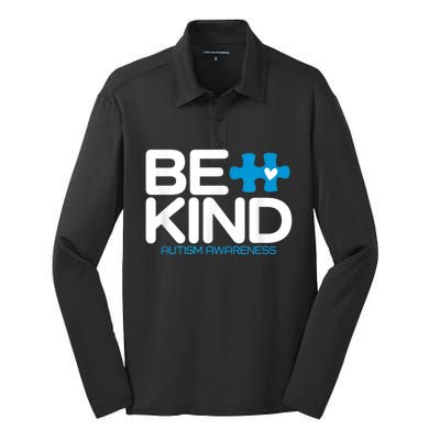 Be Kind Autism Awareness Silk Touch Performance Long Sleeve Polo