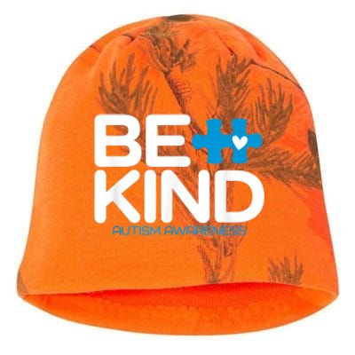 Be Kind Autism Awareness Kati - Camo Knit Beanie