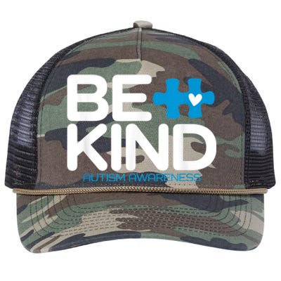 Be Kind Autism Awareness Retro Rope Trucker Hat Cap