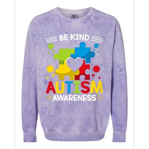 Be Kind Autism Awareness Acceptance Choose Kindness Meaningful Gift Colorblast Crewneck Sweatshirt