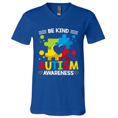 Be Kind Autism Awareness Acceptance Choose Kindness Meaningful Gift V-Neck T-Shirt