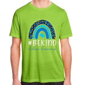 Be Kind Autism Awareness Girls Leopard Rainbow Print Adult ChromaSoft Performance T-Shirt