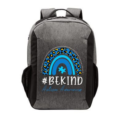 Be Kind Autism Awareness Girls Leopard Rainbow Print Vector Backpack