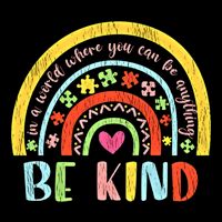 Be Kind Autism Awareness Acceptance Rainbow Choose Kindness Meaningful Gift 7-Panel Snapback Hat