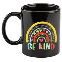 Be Kind Autism Awareness Acceptance Rainbow Choose Kindness Meaningful Gift 11oz C Handle Ceramic Mug
