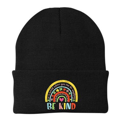 Be Kind Autism Awareness Acceptance Rainbow Choose Kindness Meaningful Gift Beanie