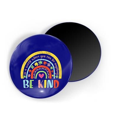 Be Kind Autism Awareness Acceptance Rainbow Choose Kindness Meaningful Gift Magnet