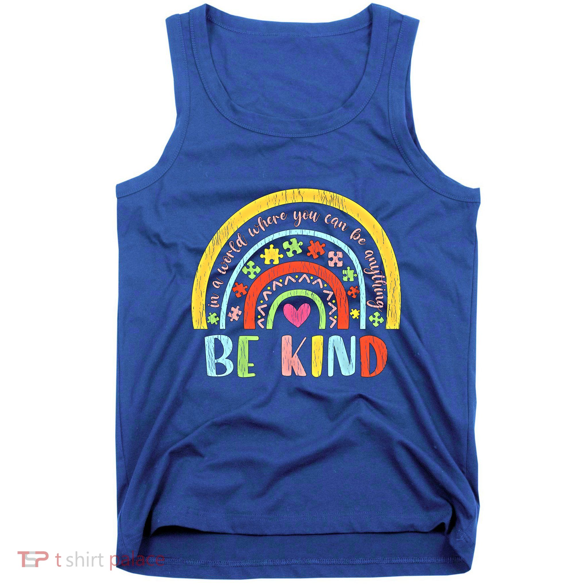 Be Kind Autism Awareness Acceptance Rainbow Choose Kindness Meaningful Gift Tank Top