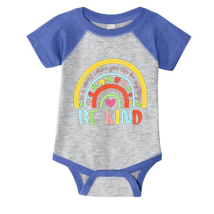 Be Kind Autism Awareness Acceptance Rainbow Choose Kindness Meaningful Gift Infant Baby Jersey Bodysuit