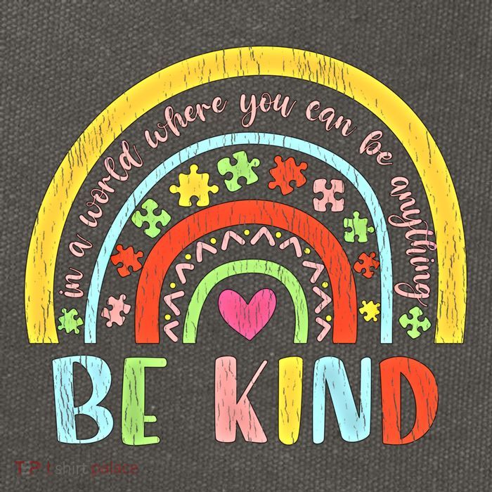 Be Kind Autism Awareness Acceptance Rainbow Choose Kindness Meaningful Gift Cotton Canvas Backpack