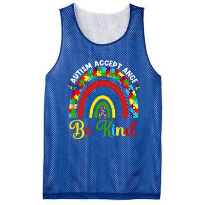 Be Kind Autism Awareness Acceptance Rainbow Choose Kindness Gift Mesh Reversible Basketball Jersey Tank