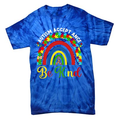 Be Kind Autism Awareness Acceptance Rainbow Choose Kindness Gift Tie-Dye T-Shirt