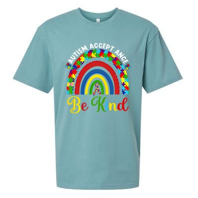 Be Kind Autism Awareness Acceptance Rainbow Choose Kindness Gift Sueded Cloud Jersey T-Shirt