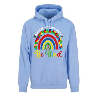 Be Kind Autism Awareness Acceptance Rainbow Choose Kindness Gift Unisex Surf Hoodie