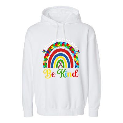 Be Kind Autism Awareness Acceptance Rainbow Choose Kindness Gift Garment-Dyed Fleece Hoodie