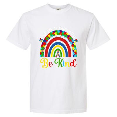 Be Kind Autism Awareness Acceptance Rainbow Choose Kindness Gift Garment-Dyed Heavyweight T-Shirt