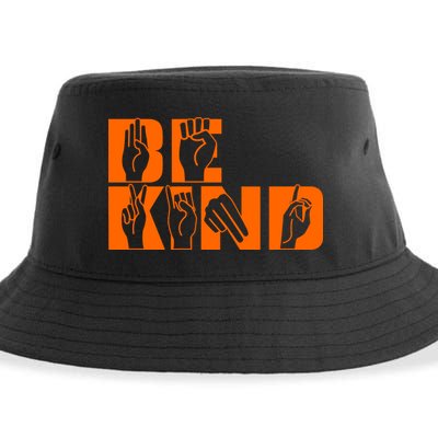 Be Kind ASL Hand Sign Language Sustainable Bucket Hat