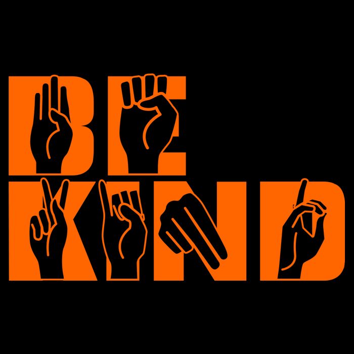 Be Kind ASL Hand Sign Language 7-Panel Snapback Hat