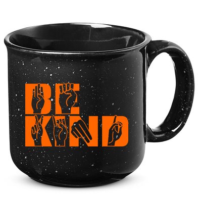 Be Kind ASL Hand Sign Language 15oz Campfire Ceramic Mug