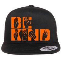 Be Kind ASL Hand Sign Language Flat Bill Trucker Hat