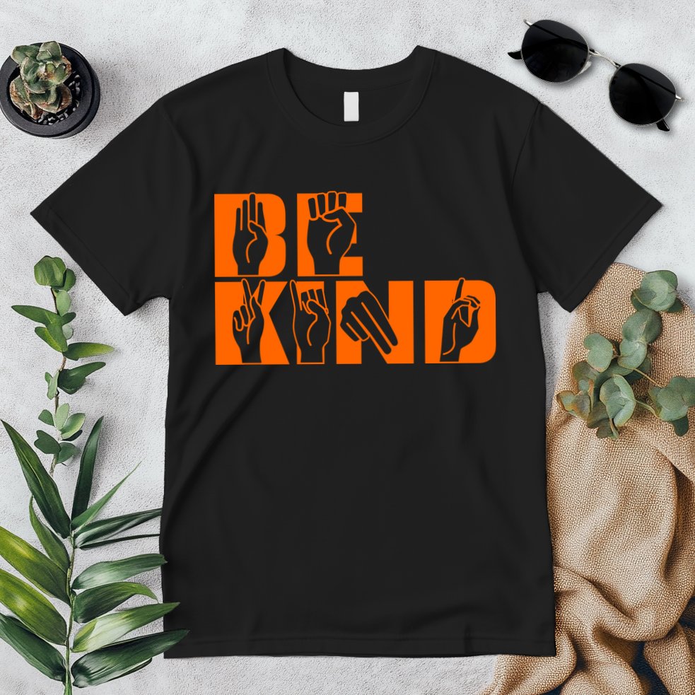 Be Kind ASL Hand Sign Language Premium T-Shirt
