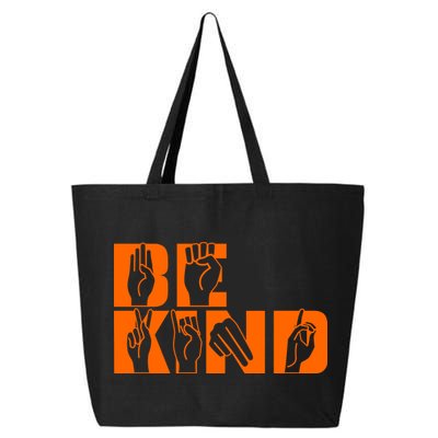 Be Kind ASL Hand Sign Language 25L Jumbo Tote