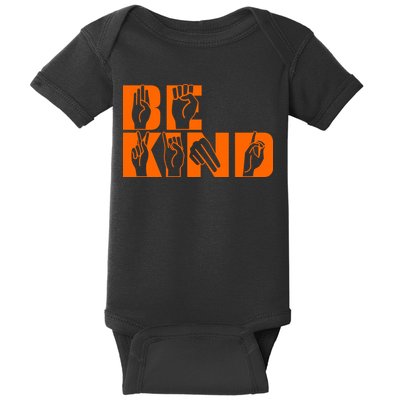 Be Kind ASL Hand Sign Language Baby Bodysuit