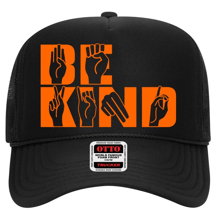Be Kind ASL Hand Sign Language Trucker Hat