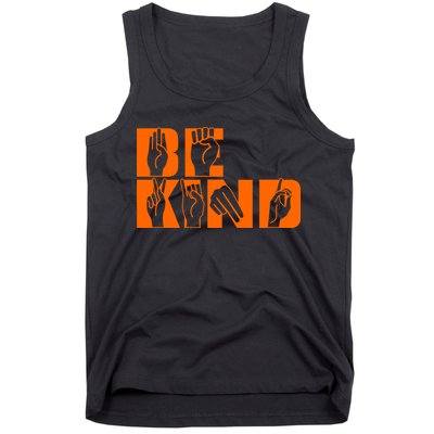 Be Kind ASL Hand Sign Language Tank Top