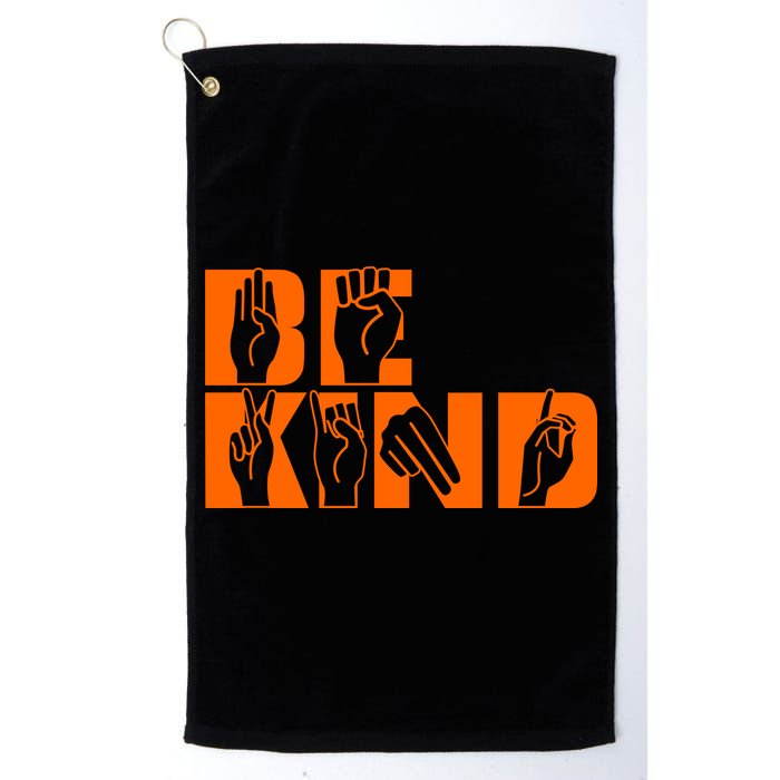 Be Kind ASL Hand Sign Language Golf Towel