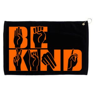 Be Kind ASL Hand Sign Language Grommeted Golf Towel