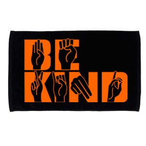 Be Kind ASL Hand Sign Language Microfiber Hand Towel